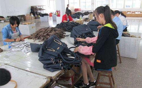 女包定制 客戶指定面料義烏箱包廠志豪皮具可以做嗎