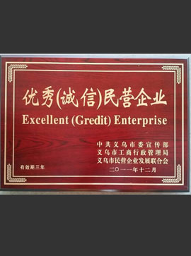 2011年優(yōu)秀（誠(chéng)信）民營(yíng)企業(yè)